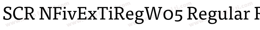 SCR NFivExTiRegW05 Regular Regular字体转换
